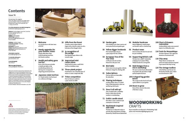 Woodworking Crafts 74 Contents